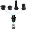 Vkinman SUP Pump Adaptor Inflatable Boat Air Pump Air Valve Adapter Kit Paddleboard Air Nozzle Multifunctional Conversion Head Air Adapter with 4 Air Valve Nozzles (Black) view 2