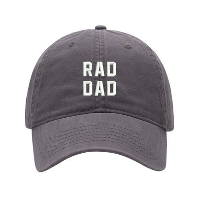 Baseball Cap Men RAD DAD Embroidered Washed Cotton Dad Hat Baseball Caps (Grey,7 5/8)