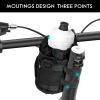 WUVOP Bike Cup Holder, Water Bottle Holder Handlebar for Bikes with Mesh Pockets, Universal Cycling Bicycle Water Bottle Drink Cup Cage for Cruiser, Scooter, Mountain Bike, Road Bikes, Wheelchair view 2