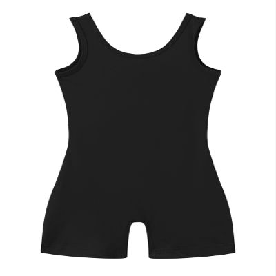 LUOUSE Skinny Gymnastics Leotards For Toddler Girls Scoop Neck With Shorts, Little Kids Buttery Soft Dancewear Workoutwear Unitards Biketards Black
