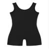 LUOUSE Skinny Gymnastics Leotards For Toddler Girls Scoop Neck With Shorts, Little Kids Buttery Soft Dancewear Workoutwear Unitards Biketards Black view 1