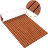 EVA Foam Teak Floor Decking Sheet, Faux Teak Marine Carpet Boat Floor 35.4in x 94.5in x 0.24in Non-Slip Self-Adhesive Sea Deck Boat Decking Carpet Marine for Motorboat RV Yacht Kayak (Teak Black) view 1