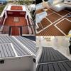 EVA Foam Teak Floor Decking Sheet, Faux Teak Marine Carpet Boat Floor 35.4in x 94.5in x 0.24in Non-Slip Self-Adhesive Sea Deck Boat Decking Carpet Marine for Motorboat RV Yacht Kayak (Teak Black) view 4