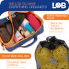 LOB Pickleball Bags for women men Tote Carry Bag with Bottle Holders, Fits 2 Paddles, 2pc Accessories (Pouch, Mesh Ball Bag), Durable Lightweight, BLUE and ORANGE view 2
