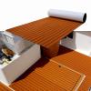 EVA Foam Boat Flooring Decking Sheet, EVA Foam Teak Decking Mat, Non-Slip Self-Adhesive Soft Boat Sea Deck Marine Carpet Mat for Motorboat RV Yacht Kayak Sea Deck Helm Pad Swimming Pool (Teak Black) view 1