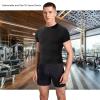 Akkad Kuti Sauna Sweat Shorts for Men Workout Compression Shorts Tummy Control Shapewear (Sauna Shorts Blue,M) view 2