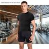 Akkad Kuti Men's Sauna Sweat Shorts Workout Compression Shorts Tummy Control Shapewear High Waist (Blue, Large) view 2