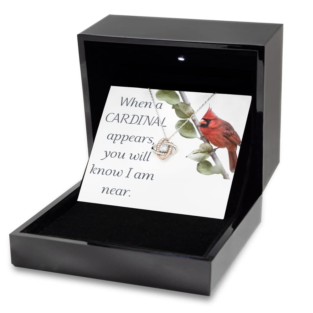 Love Knot Rose Gold Necklace Luxury Box Loss of Loved One Necklace, Memorial Gift, Loss of Mother Father Gift, Sympathy Necklace, Bereavement Gift,