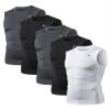 TELALEO 5 Pack Men's Athletic Compression Shirts Sleeveless Workout Tank Top Sports Base Layer Running Basketball XL view 1