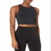 Amazon Essentials Women's Active Sculpt High Neck Racer Back Sports Bra Tank, Black, X-Large view 1