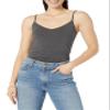 Amazon Essentials Women's Slim-Fit Knit V-Neck Layering Cami (Available in Plus Size), Pack of 4, Black/Charcoal Heather/Light Grey Heather/White, X-Large view 2