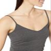 Amazon Essentials Women's Slim-Fit Knit V-Neck Layering Cami (Available in Plus Size), Pack of 4, Black/Charcoal Heather/Light Grey Heather/White, X-Large view 4