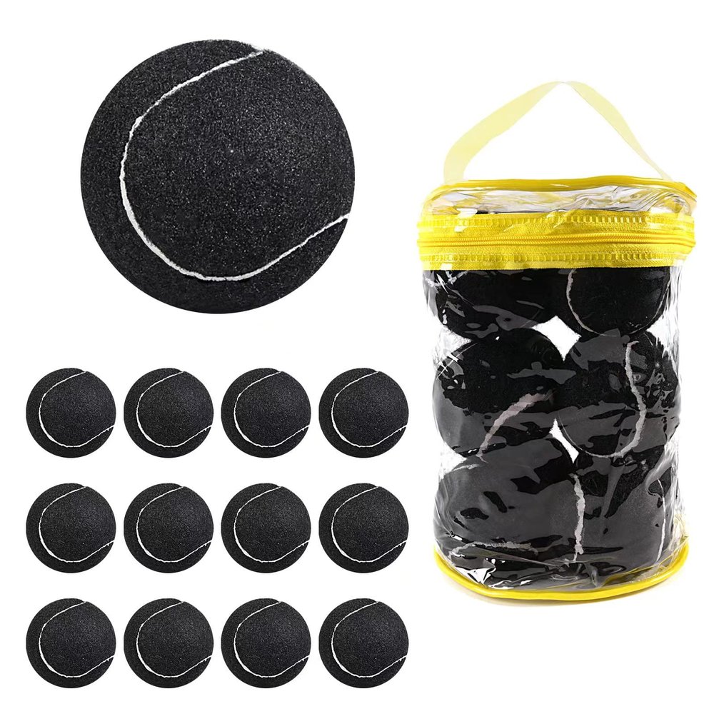 GKK Durable Pressurized Tennis Balls - 12 Pack Yellow Felt Training Balls for High Bounce Practice and Beginners