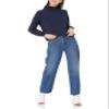 Amazon Essentials Women's Pull-Over Cotton Sweaters, Funnel-Neck, Available in Plus Size, Navy, Medium view 4