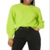 Amazon Essentials Ribbed Long Sleeve Sweaters for Women, Crewneck, Lime Green, Small view 1