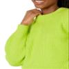 Amazon Essentials Ribbed Long Sleeve Sweaters for Women, Crewneck, Lime Green, Small view 3