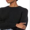Amazon Essentials Ribbed Long Sleeve Sweaters for Women, Crewneck, Black, Large view 3