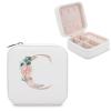 AXKEUDO Personalized Jewelry Box with Name,PU Leather Custom Jewelry Travel Organizer Cases,Rings/Earrings/Necklace Storage Box,Gifts for Bridesmaid,Best Sister Letter C view 2