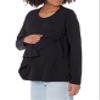 Amazon Essentials Women's Maternity Nursing T-Shirt, Black, X-Small view 3