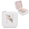 AXKEUDO Custom Jewelry Box with Name Initial And Flower Personalized Jewelry Travel Organizer Case,Girlfriend,Mom Birthday Gift for Women Letter N view 2