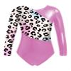 Daenrui Kids Girls Long Sleeve Gymnastics Leotards with Shorts Biketard 2 Pieces Ballet Dance Outfits Tracksuit Pink 14 Years view 3