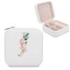 AXKEUDO Custom Jewelry Box with Name Initial And Flower Personalized Jewelry Travel Organizer Case,Girlfriend,Mom Birthday Gift for Women Letter J view 2