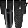 Northdeer Soccer Shin Pads for Teenager incl. 2 Pair of Sleeves with Optimized Insert Pocket - Protective Soccer Equipment for Kids Youth Adults (Black M) view 1