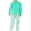 Amazon Essentials Men's Flannel Pant and Long-Sleeve T-Shirt Pajama Set, Ecru Festive Tree, X-Small view 2