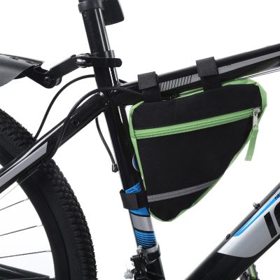 Bike Triangle Frame Bag Bicycle Bike Storage Bag Triangle Saddle Frame Pouch for Road and Mountain Bikes Bag Bike Triangle Pouch Cycling Accessories Bicycle Frame Bag Bike Triangle Storage(green)