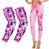 COOLOMG Compression Arm Sleeves Youth Kids Adult+Women Yoga Leggings Full Length view 1