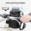 Belinous Bike Cup Holder, Water Bottle Holder Up to 32oz, Bicycle Handlebar Drink Holder Oxford Fabric with Mesh Pockets for e-Bike Scooter Cruiser Wheelchair Walker Boat, Black, 2 Pack view 3