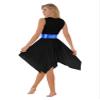 Aislor Women's Asymmetrical Liturgical Praise Dance Dress Tunic Sleeveless Color Block Lyrical Dance Costume Blue&Black X-Large view 2
