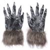 TOPOQ Wolf Claws Gloves Halloween Werewolf Gloves Animal Costume Gloves Hairy Hand Gloves Halloween Christmas Costume Party Gloves Fancy Dress view 1