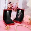 Rolin Roly 2Pcs Red Pendant Box with LED Light Square Jewelry Necklace Case Jewellry Display Gift Boxes for Wedding Pendants Box Ceremony Engagement Proposal Anniversary view 4