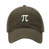 L8502-LXYB Baseball Cap Men Pi Math Symbol Embroidered Washed Cotton Dad Hat Baseball Caps (Green,7 5/8) view 1