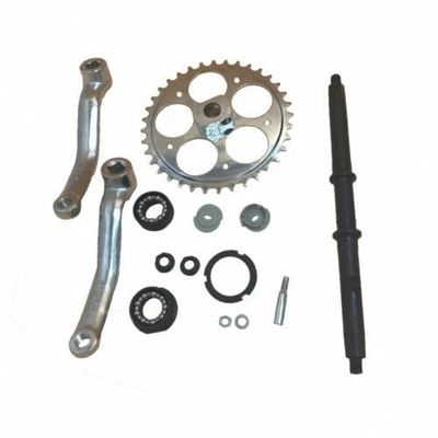 36T Wide Crank Assembly 3PCS Wide Pedal Crank Kit -2 Stroke & 4 Stroke Motorized Bicycle Crank
