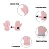Zando Toddler Gloves Kids Winter Gloves Kids Mittens Fleece Lined Gloves Baby Mittens Soft Warm Gloves Ski Gloves for Baby Girl Baby Boy Mittens Black & Pink 12-24 Months view 4
