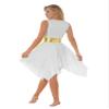 Aislor Women's Asymmetrical Liturgical Praise Dance Dress Tunic Sleeveless Color Block Lyrical Dance Costume Yellow&White X-Large view 2