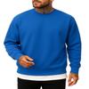 JustBlanks Sweatshirts for Men Fleece Mens Sweatshirt Cotton Blend Mens Crewneck Sweatshirt Regular-Fit Pullover Sweatshirt - Royal - L view 1