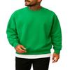 JustBlanks Sweatshirts for Men Fleece Mens Sweatshirt Cotton Blend Mens Crewneck Sweatshirt Regular-Fit Pullover Sweatshirt - Irish Green - XL view 1