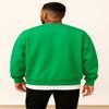 JustBlanks Sweatshirts for Men Fleece Mens Sweatshirt Cotton Blend Mens Crewneck Sweatshirt Regular-Fit Pullover Sweatshirt - Irish Green - XL view 2