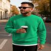 JustBlanks Sweatshirts for Men Fleece Mens Sweatshirt Cotton Blend Mens Crewneck Sweatshirt Regular-Fit Pullover Sweatshirt - Irish Green - XL view 4