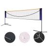 6.1m/20ft Portable Badminton Net Pro Adjustable Tennis Net Standard Volleyball Net with Stand Sports Training Badminton&Carry Bag for Indoor Outdoor Beach Garden view 4