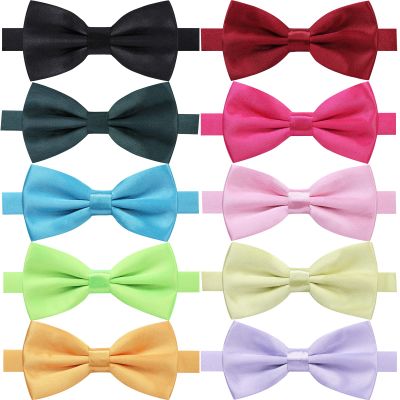 AUSKY 8 PACKS Elegant Adjustable Pre-tied Bow Ties for Men Boys (1&4&5&6&8 Pack for option) (C8)