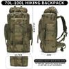 W WINTMING Hiking Backpack for Men 70L/100L Camping Backpack Military Rucksack Molle 3 Days Assault Pack for Climbing view 2