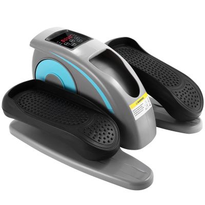 BTAISYDE Under Desk Elliptical Machine, Adjustable Speeds Elliptical Trainer with Non-Slip Pedal Exerciser and LCD Monitor, Leg Recovery and Therapy for Seniors and Adults,Gray