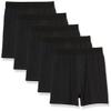 Amazon Essentials Men's Cotton Jersey Boxer Short, Pack of 5, Black, 4X-Large Big view 1