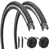 2 Pack 700x28C Road Bike Tires 60 TPI with Inner Tubes and Levers Presta Valve Folding Replacement Tires view 1