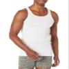 Amazon Essentials Men's Slim Fit Breathable Cotton Tank Undershirts, Pack of 6, Black/White, X-Small view 3