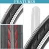 700x25C Road Bike Tires with 2 Inner Tubes and 2 Levers for City Travel Commuter Daily Life 30TPI view 4